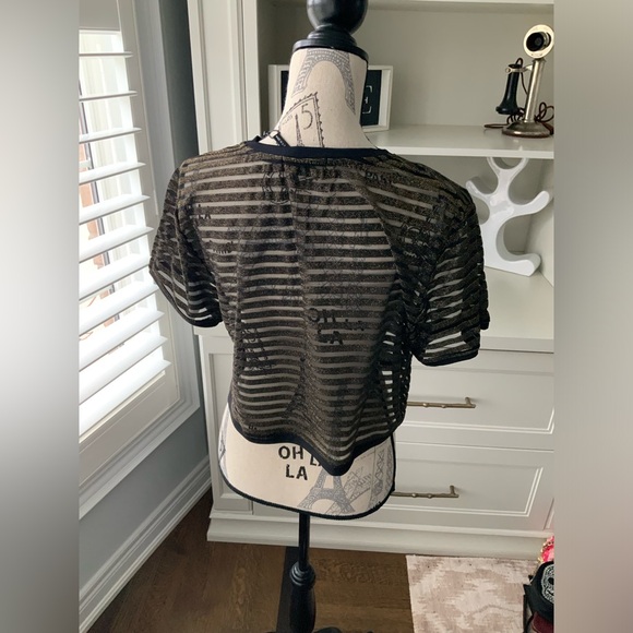 KORAL Terrain Cropped Top Black Gold Women’s Size Large BRAND NEW Made in USA - Picture 15 of 15